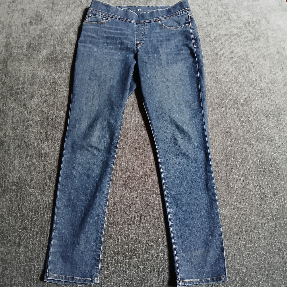 Levis Womens Size 29 Pull On Skinny Jeans Medium Wash High Rise Jeggings Stretch